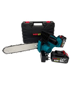 Drujba Electrica Werstil Lama 30CM, cu 2 Acumulatori 24V, 5Ah, Albastra