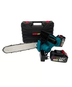 Drujba Electrica Werstil Lama 30CM, cu 2 Acumulatori 24V, 5Ah, Albastra Drujba Electrica Werstil Lama 30CM, cu 2 Acumulatori 24V, 5Ah, Albastra