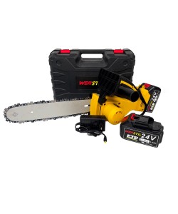 Drujba Electrica Werstil Lama 30CM, cu 2 Acumulatori 24V, 5Ah, Galbena