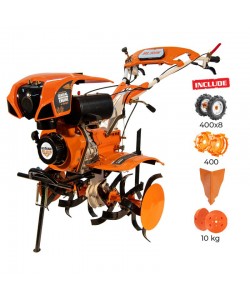 Motosapatoare RURIS 651KSD + roti cauciuc 4.00-8+rarita+roti metalice 400 fara manicot+set contragreutati 10kg 6 CP