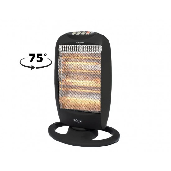 Încălzitor electric cu quartz, 3 trepte de putere 400/800/1200 W, Suprafața de încălzire 20-25 m²