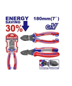 Cleste de taiere diagonala cu putere mare de parghie, EMTOP Cleste de taiere diagonala cu putere mare de parghie, EMTOP