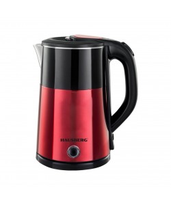 Cana fierbator Hausberg HB-3618RS, 1500 W, 2 L, Baza rotativa 360 grade, Indicator luminos, Oprire automata, Rosu