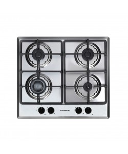 Plita incorporabila Hausberg , aprindere electrica, gaz, 4 arzatoare, sistem siguranta, Inox