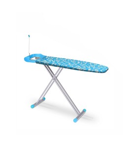 Masa de calcat, 44x120 cm, 4 trepte de reglare, inaltime ajustabila 80-100cm, suport metalic