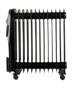 Calorifer electric Hausberg HB-8930NG, 2500 W, 13 elementi, 3 nivele de putere, termostat reglabil, Negru