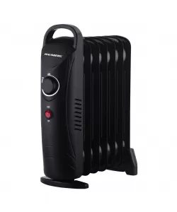 Calorifer electric cu ulei HAUSBERG HB-8940, o singura treapta de incalzire, 800-1000 W, 7 elementi 110 mm x 330 mm, termostat reglabil, maner si rotite pentru o deplasare facila, indicator luminos functionare, negru Calorifer electric cu ulei HAUSBERG HB-8940, o singura treapta de incalzire, 800-1000 W, 7 elementi 110 mm x 330 mm, termostat reglabil, maner si rotite pentru o deplasare facila, indicator luminos functionare, negru