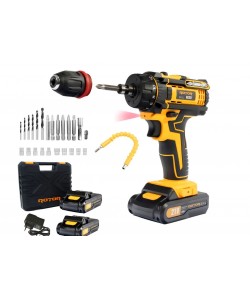 Trusa autofiletanta pe acumulator 21V ROTOR RCD21 + biti, 1350 RPM, Brushless