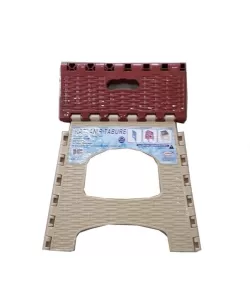 Taburet pliabil pentru bucatarie, baie, camping si pescuit, inaltime 28 cm