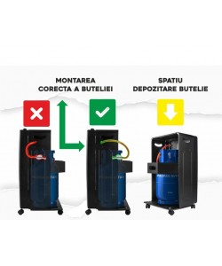 Pachet Soba pe gaz GPL Hausberg, aprindere piezo-electrica, 4.2kW, Negru, Ceas butelie, 1m furtun gaz MN2015 si 2 coliere furtun