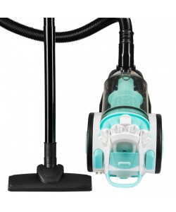 Aspirator fara sac Hausberg  700 W, capacitate 3 L, aspirare uscata, ciclonic, filtru HEPA, Alb-Verde