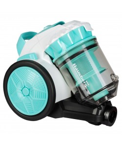 Aspirator fara sac Hausberg  700 W, capacitate 3 L, aspirare uscata, ciclonic, filtru HEPA, Alb-Verde