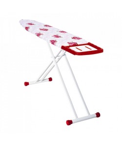 Masa de calcat Liva Delux, Suprafata de calcare 42X123 cm, Inaltime ajustabila 55-90 cm, Monobloc, Bumbac 100%, Multicolor