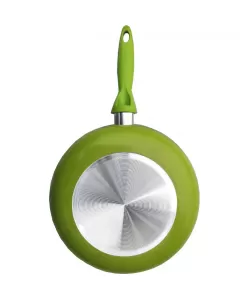 Tigaie din aluminiu Harlem, suprafata ceramica antiaderenta, maner din silicon dur, diametru 22 cm, Verde