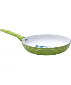 Tigaie din aluminiu Harlem, suprafata ceramica antiaderenta, maner din silicon dur, diametru 22 cm, Verde Tigaie din aluminiu Harlem, suprafata ceramica antiaderenta, maner din silicon dur, diametru 22 cm, Verde