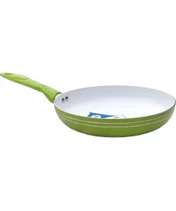 Tigaie din aluminiu Harlem, suprafata ceramica antiaderenta, maner din silicon dur, diametru 22 cm, Verde