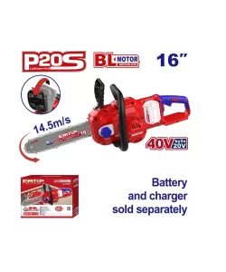 Fierastrau/Drujba cu lant fara acumulator si incarcator, motor fara perii , lant 40cm  Fierastrau/Drujba cu lant fara acumulator si incarcator, motor fara perii , lant 40cm