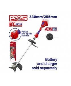 Motocoasa electrica/Trimmer fara acumulator si incarcator, maner reglabil, motor fara perii (brushless), 330mm 