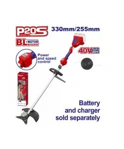 Motocoasa electrica/Trimmer fara acumulator si incarcator, maner reglabil, motor fara perii (brushless), 330mm  Motocoasa electrica/Trimmer fara acumulator si incarcator, maner reglabil, motor fara perii (brushless), 330mm