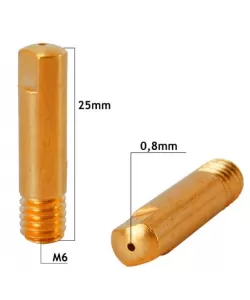 Duza de contact sarma de otel 0.8 mm , M6 x 25 mm