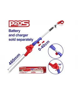 Trimmer extensibil gard viu fara incarcator si acumulator, lama 460mm  Trimmer extensibil gard viu fara incarcator si acumulator, lama 460mm