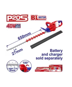 Trimmer gard viu fara acumulator si incarcator, lama 650mm  Trimmer gard viu fara acumulator si incarcator, lama 650mm