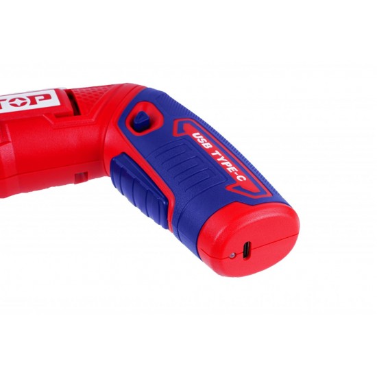 Surubelnita cu incarcare prin cablu USB, 8V, 6Nm, maner reglabil, 17 accesorii, geanta inclusa