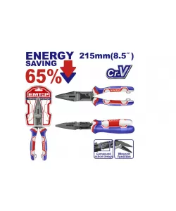 Cleste combinat de forta cu varf lung 215mm , EMTOP Cleste combinat de forta cu varf lung 215mm , EMTOP