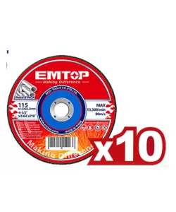 Polizor unghiular cu 2 acumulatori 4.0Ah, motor fara perii (brushless), 115mm, 10 discuri incluse, EMTOP Polizor unghiular cu 2 acumulatori 4.0Ah, motor fara perii (brushless), 115mm, 10 discuri incluse, EMTOP