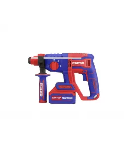 Ciocan rotopercutor fara acumulator si incarcator, motor fara perii (brushless), 22mm, 2.0J, 3 burghie incluse, EMTOP Ciocan rotopercutor fara acumulator si incarcator, motor fara perii (brushless), 22mm, 2.0J, 3 burghie incluse, EMTOP