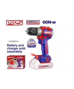 Masina de gaurit si insurubat fara incarcator si acumulator, motor fara perii (brushless), 60Nm, 1/2" , EMTOP Masina de gaurit si insurubat fara incarcator si acumulator, motor fara perii (brushless), 60Nm, 1/2" , EMTOP