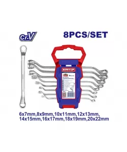 Set 8 chei inelare cotite 6-22mm , EMTOP Set 8 chei inelare cotite 6-22mm , EMTOP