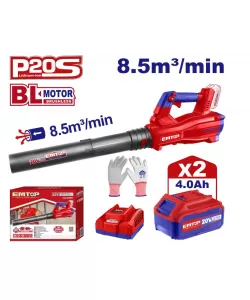 Suflanta cu 2 acumulatori 4.0Ah, motor fara perii (brushless), 8.5m3/min , EMTOP Suflanta cu 2 acumulatori 4.0Ah, motor fara perii (brushless), 8.5m3/min , EMTOP