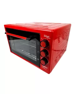 Cuptor electric Zilan ZLN-5320, Rosu capacitate mare 32 Litri, 1500W, Timer, Gratar, Tava dreptunghiulara