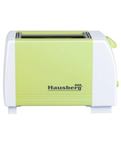 Prajitor de paine HAUSBERG HB-150VR, 750 W, capacitate 2 felii, 7 trepte reglare temperatura, oprire automata, Verde