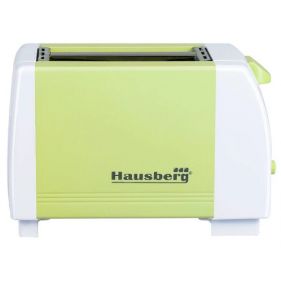 Prajitor de paine HAUSBERG HB-150VR, 750 W, capacitate 2 felii, 7 trepte reglare temperatura, oprire automata, Verde