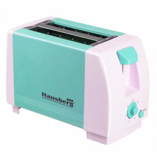 Prajitor de paine HAUSBERG HB-150BL, 750 W, capacitate 2 felii, 7 trepte reglare temperatura, oprire automata, Bleu Prajitor de paine HAUSBERG HB-150BL, 750 W, capacitate 2 felii, 7 trepte reglare temperatura, oprire automata, Bleu