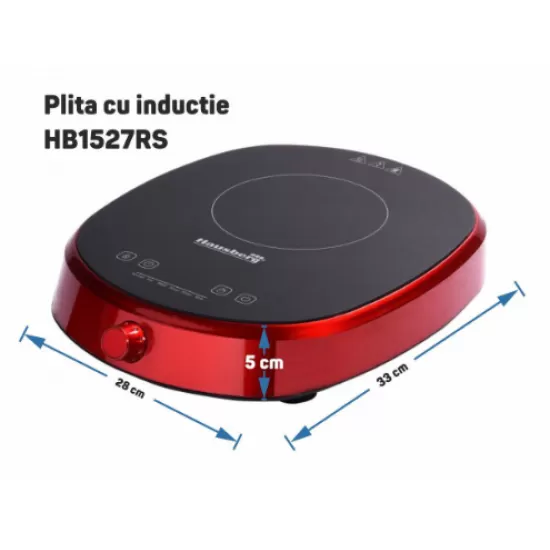 Plita cu inductie Hausberg HB-1527RS, 2000W, control tactil, o zona de gatit Plita cu inductie Hausberg HB-1527RS, 2000W, control tactil, o zona de gatit