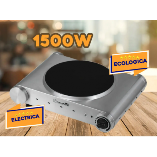 Plita Vitroceramica Hausberg HB-521 , 1500W , Termostat , Inox