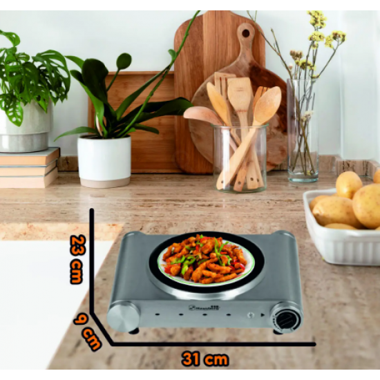 Plita Vitroceramica Hausberg HB-521 , 1500W , Termostat , Inox