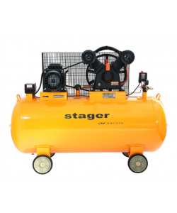 Stager Air 60C370 compresor aer, 370L, 10bar, 600L/min, trifazat, angrenare curea