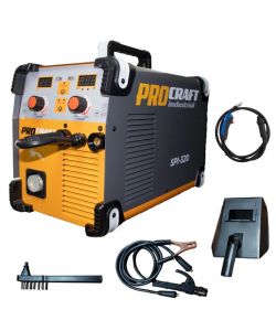 Aparat de sudura cu sarma MMA + MIG  Procraft Industrial SPI 320 A,40-320A + Set cabluri si furtun MIG