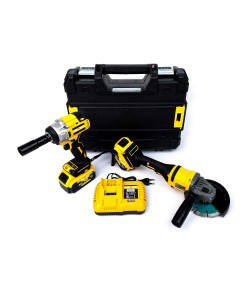 Set masina de impact si Flex KraftWorld, 2 acumulatori, 38V, 10Ah, cutie depozitare.