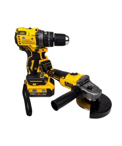 Trusa German Meister Polizor Unghiular (Flex) + Autofiletanta cu 2 Acumulatori 128V, 4Ah