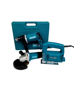 Trusa KraftRoyal Bormasina, Fierastrau Pendular, Polizor Unghiular, Electrice + Accesorii Trusa KraftRoyal Bormasina, Fierastrau Pendular, Polizor Unghiular, Electrice + Accesorii