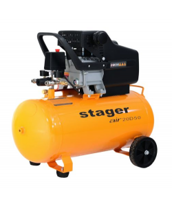 Compresor aer, 50L, 8bar, 200L/min, monofazat, angrenare directa Stager Air 20D50 