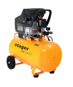 Compresor aer, 50L, 8bar, 200L/min, monofazat, angrenare directa Stager Air 20D50 
