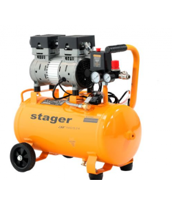 Stager Air 14DS24 compresor aer, 24L, 8bar, 135 L/min, monofazat, angrenare directa, silentios