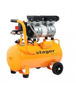 Stager Air 14DS24 compresor aer, 24L, 8bar, 135 L/min, monofazat, angrenare directa, silentios