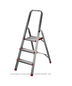 scara pliabila cu 3 trepte din aluminiu KMH0103